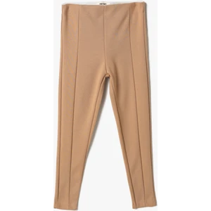 Basic Tayt Fitilli Elastik Yüksek Bel