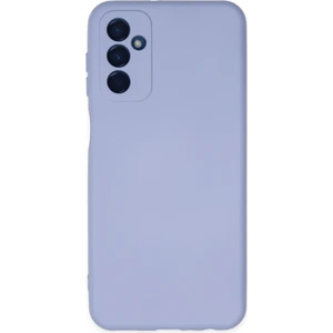 Case World Samsung Galaxy M13 ile Uyumlu Kapak Içi Kadife Kamera Korumalı Lansman Silikon ile Uyumlu Kılıf - Lila