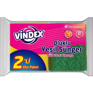 Klasik Yeşil Sünger Oluklu 2'li