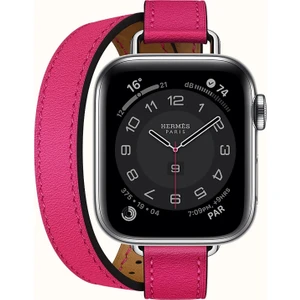 Hermes Kordon Double Attelage Apple Watch 38/40/41MM Uyumlu ( Logolu)