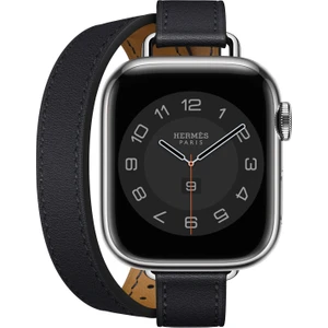 Hermes Kordon Double Attelage Apple Watch 38/40/41MM ve s10 42mm ile Uyumlu ( Logolu)