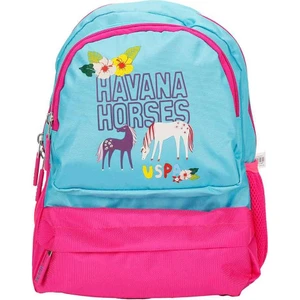 U.S. Polo Assn. At Desenli Mavi Kırmızı Anaokulu Çantası PLÇAN22051