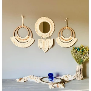 Wall Art Bohem Makrome Duvar Dekorasyon Ürünü 3?lü Set