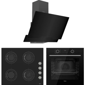 Fryart Cs Serisi Siyah Ankastre Cam Set (D063 + CS205 + XE63CS)