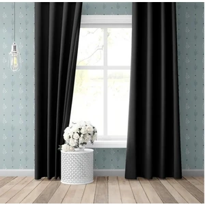 Altın Pamuk Lüx Blackout Işık Geçirmez Siyah Karartma Perde Pilesiz