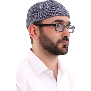 İhvan Online Kışlık Kadife Takke - Lacivert