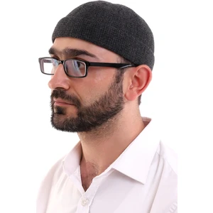 İhvan Online Kışlık Kadife Takke -  Açık Siyah