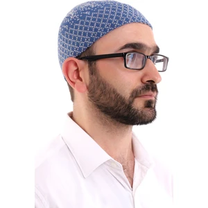 İhvan Online Kışlık Yün Takke - Mavi