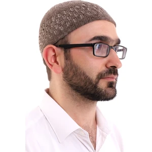 İhvan Online Kışlık Kadife Takke - Kahverengi