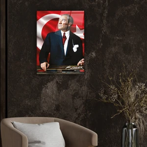 Atatürk Serisi Cam Tablo 30 x 40 cm