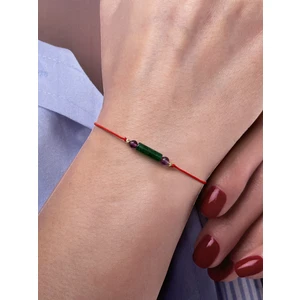 Rupen Kraft 14 Ayar Yeşim Taşı ve Ametist Taşı Altın Bileklik