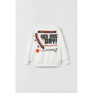 Miniko Kids Erkek Çocuk Bisiklet Yaka Desenli Pamuk Sweat