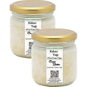 Tunalı Lokman Hekim Cam Kavanoz Katı Kakao Yağı Yenilebilir 2 x 200 gr