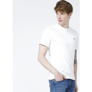 Erkek Bisiklet Yaka Beyaz T-Shirt 56809-0054