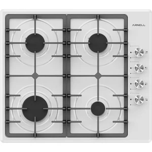 Arnel AR-639B Yandan Düğmeli Gaz Emniyetli Döküm Izgaralı Beyaz Emaye Setüstü Ocak