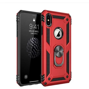 Kip GSM Apple iPhone Xs Max 6.5 Kılıf Zore Vega Tank  Sert  Yüzüklü Standlı Zırh Koruma Kapak