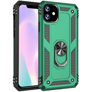 Kip GSM Apple iPhone 11 Kılıf Zore Vega Tank  Sert  Yüzüklü Standlı Zırh Koruma Kapak