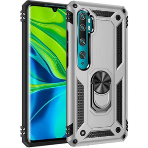Kip GSM Xiaomi Mi Note 10 Kılıf Zore Vega Tank  Sert  Yüzüklü Standlı Zırh Koruma Kapak