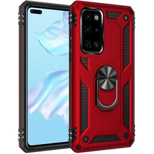 Kip GSM Huawei P40 Kılıf Zore Vega Tank  Sert  Yüzüklü Standlı Zırh Koruma Kapak