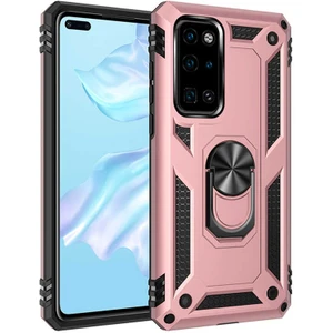 Kip GSM Huawei P40 Kılıf Zore Vega Tank  Sert  Yüzüklü Standlı Zırh Koruma Kapak