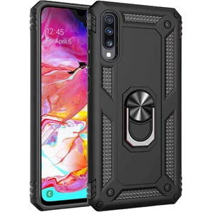 Kip GSM Huawei P Smart Pro 2019 Kılıf Vega Tank  Sert  Yüzüklü Standlı Zırh Koruma Kapak