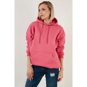 Regular Fit Pamuklu Kapüşonlu Yaka Şardonlu Kışlık Sweat Bayan SWEAT 5863854