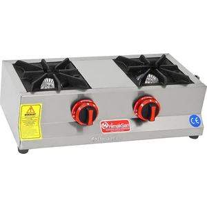 Endüstriyel Lpg Tüplü Set Üstü Mini Çiftli 2 Gözlü Ocak