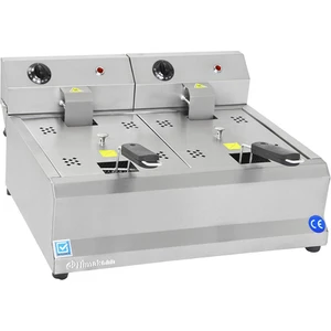 Endüstriyel 5000 Watt Çiftli 5+5 Lt Elektrikli Fritöz HMK-FE5+5