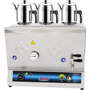 60 Lık Elektrikli 40 Litre 3 Demlikli Çay Kazanı Hediyeli