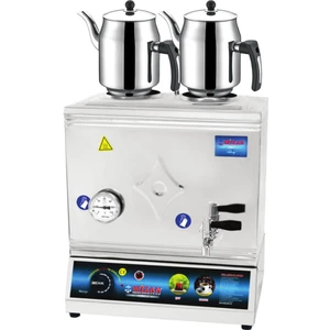 40 Lık Elektrikli 30 Litre 2 Demlikli Çay Kazanı Hediyeli