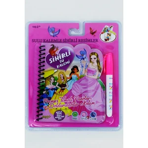 Sihirli Su Kalemi Prenses Temalı ve Doldurulabilir Kalemli Boyama Kitabı Magic Water