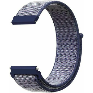 Samsung Gear Sport Uyumlu Dokuma Pimli Kordon Midnight Blue Gece Mavi