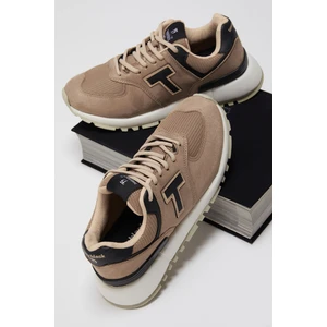 Tonny Black Unisex Bej Kaymaz Eva Taban Süet Sneaker