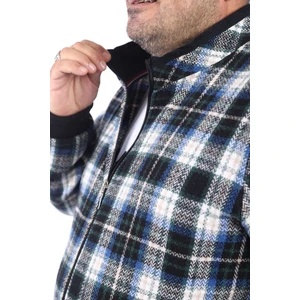 Büyük Beden Dik Yaka Sweat Oduncu 22219-SAKS