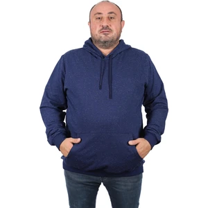 Büyük Beden Basic Kapüşonlu Sweat 22705-LACIVERT
