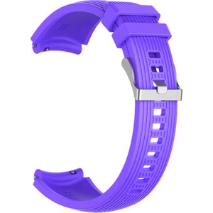 Samsung Galaxy Watch 4 Classic 46 mm (22MM) Için Çizgili Silikon Kayış-Kordon