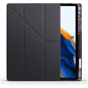 Samsung Galaxy Tab A8 10.5 Inç X200 Kılıf Arkası Silikon Standlı Kapaklı Kalemlikli Tri Folding