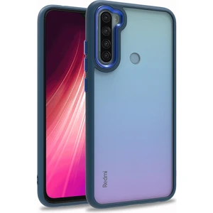 Xiaomi Redmi Note 8 Kılıf Renkli Silikon Kenarlı Arkası Şeffaf Flora Kapak
