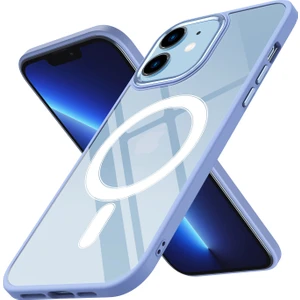 Apple iPhone 12 Kılıf Parlak Kamera Korumalı Renkli Kenarlı Magsafeli Krom Kapak