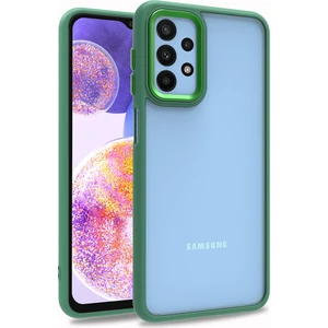 Samsung Galaxy A23 Kılıf Silikon Kenarlı Arkası Şeffaf Flora Kapak