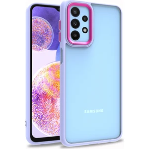 Samsung Galaxy A23 Kılıf Silikon Kenarlı Arkası Şeffaf Flora Kapak