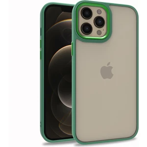 Apple iPhone 12 Pro Max Kılıf Silikon Kenarlı Renkli Arkası Şeffaf Flora Kapak