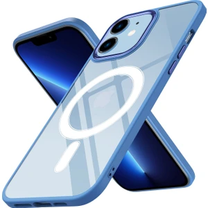 Apple iPhone 12 Kılıf Parlak Kamera Korumalı Renkli Kenarlı Magsafeli Krom Kapak