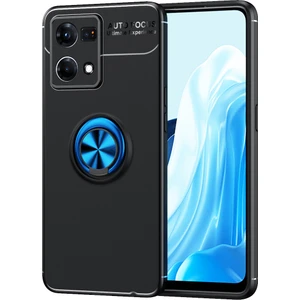Oppo Reno 7 Kılıf Yüzüklü Manyetik Ravel Silikon