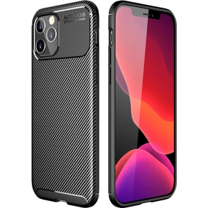 Aqua Aksesuar Apple iPhone 12 Pro Kılıf Rugged Armor Karbon Desenli Tam Koruma Silikon Kapak