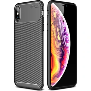 Aqua Aksesuar Apple iPhone Xs Max Kılıf Rugged Armor Karbon Desenli Tam Koruma Silikon Kapak