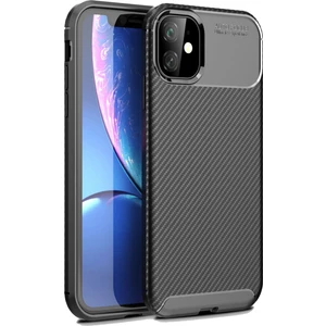 Aqua Aksesuar Apple iPhone 11 Kılıf Rugged Armor Karbon Desenli Tam Koruma Silikon Kapak