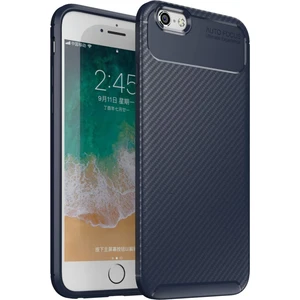 Aqua Aksesuar Apple iPhone 6 Kılıf Rugged Armor Karbon Desenli Tam Koruma Silikon Kapak