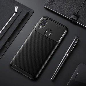 Aqua Aksesuar Huawei P20 Lite Kılıf Rugged Armor Karbon Desenli Tam Koruma Silikon Kapak