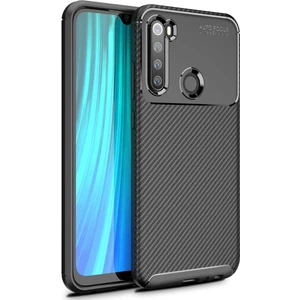 Aqua Aksesuar Xiaomi Redmi Note 8 Kılıf Rugged Armor Karbon Desenli Tam Koruma Silikon Kapak